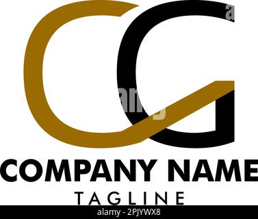Design der ersten CG-Logovorlage Stock Vektor