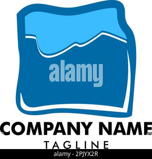 Design Der Ice Cube Logo-Vorlage Stock Vektor