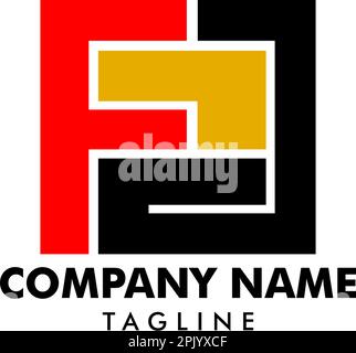 Ursprüngliches Design der Letter FD-Logo-Vorlage Stock Vektor