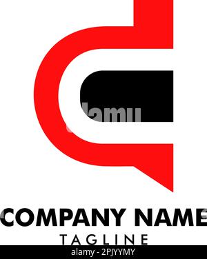 Design der ersten Letter-CD-Logo-Vorlage Stock Vektor