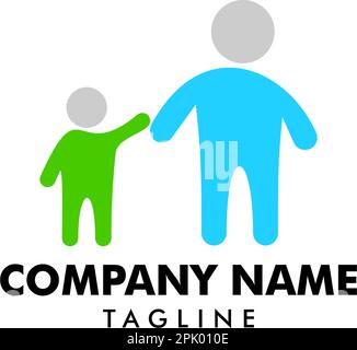 Vater und Sohn Logo-Inspiration Stock Vektor