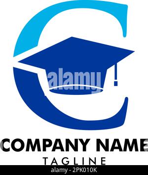 Design des ersten Buchstabens C für den Bildungsbereich Stock Vektor