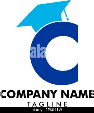 Design des ersten Buchstabens C für den Bildungsbereich Stock Vektor