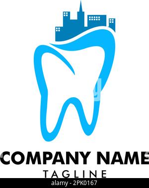 Dental City Logo Design Template Inspiration Stock Vektor