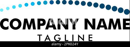 Kreisförmiges Punktlogo mit moderner und dynamischer Form Stock Vektor