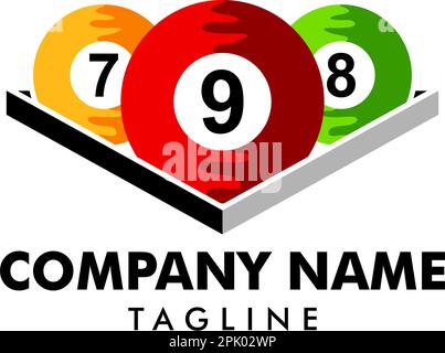 Design mit Billard-Club-Logo Stock Vektor