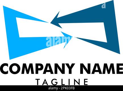 Arrow Infinity Business Vector Logo-Designvorlage Stock Vektor