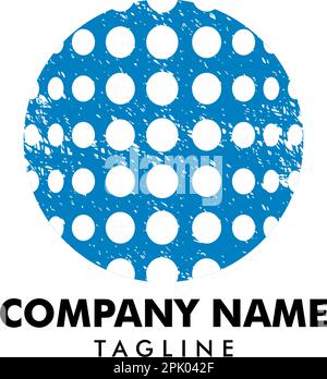 Kreisförmiges Punktlogo mit moderner und dynamischer Form Stock Vektor