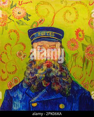 Porträt des Postboten Joseph Roulin, Vincent Van Gogh. Stockfoto