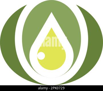 Olivenöl-Logo mit Vektorsymbolen Stock Vektor