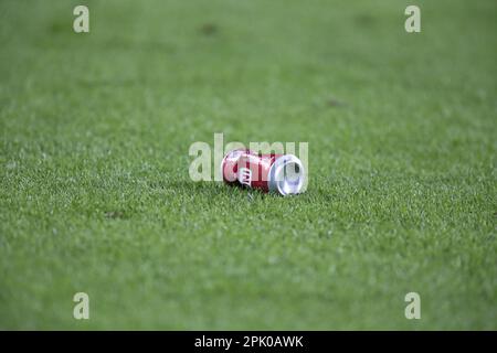 Turin, Italien. 04. April 2023. Beim Coppa Italia, Halbfinale, erste Etappe, Fußballspiel zwischen dem FC Juventus und dem FC Internazionale am 04. April 2023 im Allianz Stadium, Turin, Italien. Foto: Nderim Kaceli Credit: Live Media Publishing Group/Alamy Live News Stockfoto