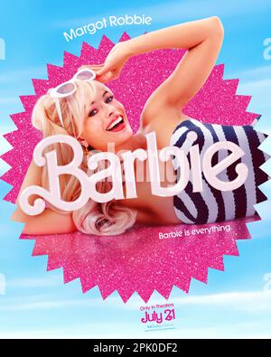 VERÖFFENTLICHUNGSDATUM: 21. Juli 2023. TITEL: Barbie. STUDIO: Warner Bros DIREKTOR: Greta Gerwig. PLOT: Barbie lebt in Barbie Land und dann passiert eine Geschichte. Unter Verschluss. MIT MARGOT ROBBIE als Barbie. (Kreditbild: © Warner Bros/Entertainment Pictures/ZUMAPRESS.com) NUR REDAKTIONELLE VERWENDUNG! Nicht für den kommerziellen GEBRAUCH! Stockfoto