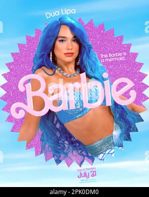 VERÖFFENTLICHUNGSDATUM: 21. Juli 2023. TITEL: Barbie. STUDIO: Warner Bros DIREKTOR: Greta Gerwig. PLOT: Barbie lebt in Barbie Land und dann passiert eine Geschichte. Unter Verschluss. MIT DUA LIPA. (Kreditbild: © Warner Bros/Entertainment Pictures/ZUMAPRESS.com) NUR REDAKTIONELLE VERWENDUNG! Nicht für den kommerziellen GEBRAUCH! Stockfoto