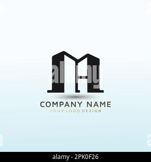 Design mit MA-Vektor-Logo für den Immobilienbrief Stock Vektor