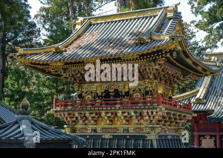 Nikko, Japan - 11. März 2023: Nikko Toshogu, der shinto-Schrein, ein UNESCO-Weltkulturerbe in Nikko, Japan. Stockfoto