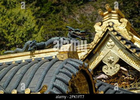 Nikko, Japan - 11. März 2023: Nikko Toshogu, der shinto-Schrein, ein UNESCO-Weltkulturerbe in Nikko, Japan. Stockfoto