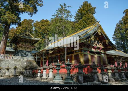 Nikko, Japan - 11. März 2023: Nikko Toshogu, der shinto-Schrein, ein UNESCO-Weltkulturerbe in Nikko, Japan. Stockfoto