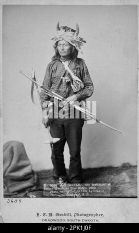 "Little", Initiator der indischen Revolte in Pine Ridge - Oglala Band - 1890 Stockfoto