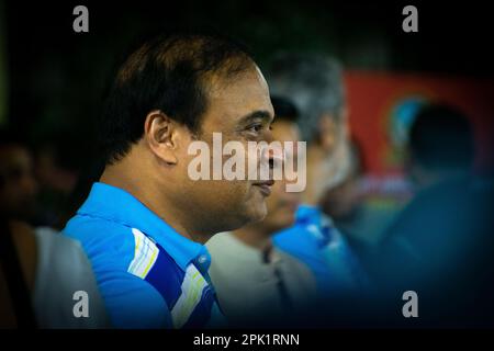 Dr. Himanta Bishwa Sharma, Ministerpräsident von Assam, anlässlich einer Veranstaltung am 1. April 2023 in Guwahati, Assam, Indien. Foto: David Talukdar/Alamy Live News Stockfoto