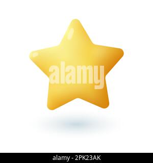 Goldener Comic-Star 3D Stock Vektor