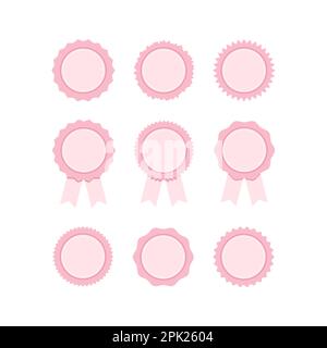 Vektorsymbole für Kennkarten. Emblem Premium-Logo, Vektorvorlagen-Symbolband-Kollektion. Vintage-Emblem und -Symbol, Deko-Logo-Teile-Illustration Stock Vektor