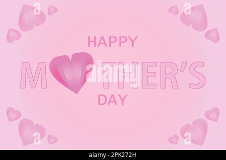 Happy Mother's Day Elegantes handgezeichnetes Aquarell-Vektorbild für Grußkarte oder Einladungsdesign Stock Vektor