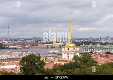 Sankt Petersburg Stadtbild von St. Isaacs Kathedrale oben, Russland Stockfoto