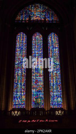 Buntglasfenster, Liverpool Kathedrale, St. James' Mount, Liverpool, Merseyside, ENGLAND, GROSSBRITANNIEN, L1 7AZ Stockfoto