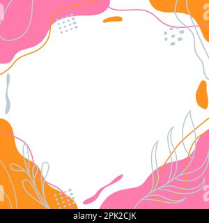 Handgezeichneter abstrakter Hintergrund, organischer Vektorhintergrund, von Hand gezeichneter kreativer Hintergrund. Sie können dies als Hintergrund, Rahmen usw. verwenden Stockfoto