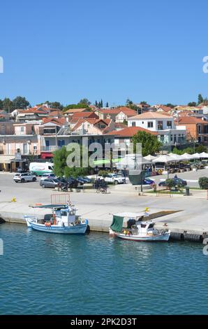 Griechenland, Ionisches Meer, Kefalonia Island Assos traditionelles Dorf und Argostoli Stadt Stockfoto