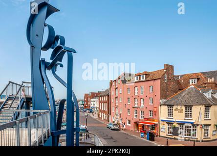 Sea Music Skulptur und Aussichtsplattform am Poole Quay in Poole, Dorset, England Stockfoto