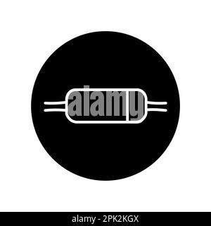 Schwarzes Liniensymbol für Zenerdiode. Piktogramm für Webseite, mobile App, Werbeaktion. Stock Vektor