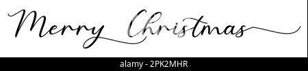 Frohe Weihnachten - Schriftvektor isoliert auf weißem Hintergrund Stock Vektor