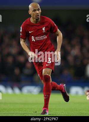 London, Großbritannien. 4. April 2023. Fabinho von Liverpool während des Premier League-Spiels auf der Stamford Bridge, London. Das Bild sollte lauten: Paul Terry/Sportimage Credit: Sportimage/Alamy Live News Stockfoto