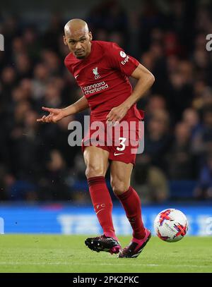 London, Großbritannien. 4. April 2023. Fabinho von Liverpool während des Premier League-Spiels auf der Stamford Bridge, London. Das Bild sollte lauten: Paul Terry/Sportimage Credit: Sportimage/Alamy Live News Stockfoto