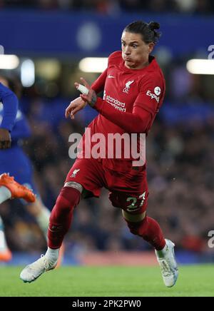 London, Großbritannien. 4. April 2023. Darwin Nunez von Liverpool während des Premier League-Spiels auf der Stamford Bridge, London. Das Bild sollte lauten: Paul Terry/Sportimage Credit: Sportimage/Alamy Live News Stockfoto
