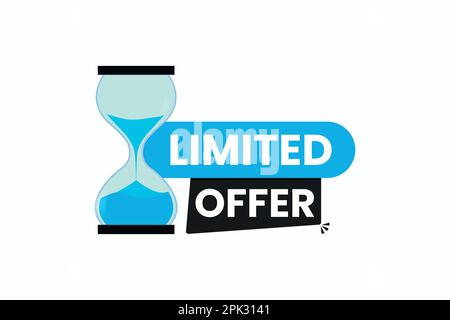 Limitiertes Angebot mit Sanduhr-Vektorsymbol Stock Vektor