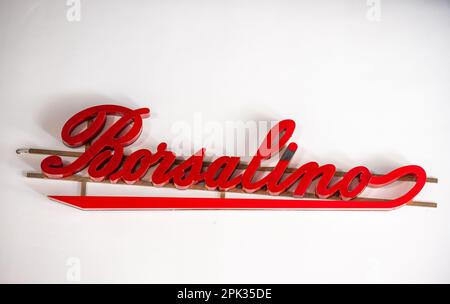 Borsalino Museum in Alessandria, Italien Stockfoto