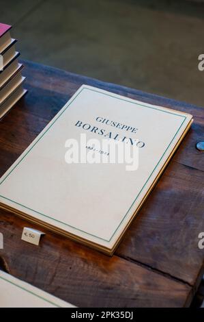 Borsalino Museum in Alessandria, Italien Stockfoto