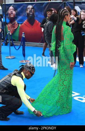 Keke Palmer besucht die britische Premiere von „NOPE“ am Odeon Luxe Leicester Square in London. Stockfoto