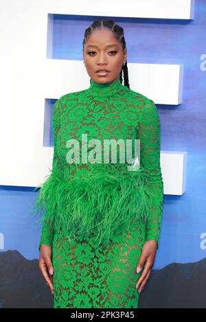 Keke Palmer besucht die britische Premiere von „NOPE“ am Odeon Luxe Leicester Square in London. (Foto: Fred Duval / SOPA Images/Sipa USA) Stockfoto
