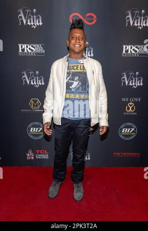 Las Vegas, USA, 4. April 2023 DJ Ravidrums besucht Vaja World Premiere Music Video „People are People“ im TCL Chinese Theater am 4. April 2023 Stockfoto