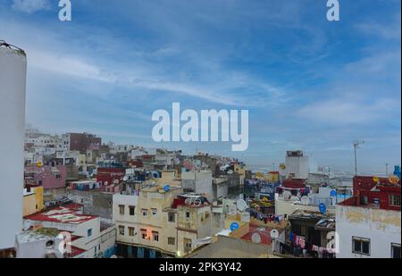 Die Altstadt und den Hafen von Tanger, Marokko Stockfoto