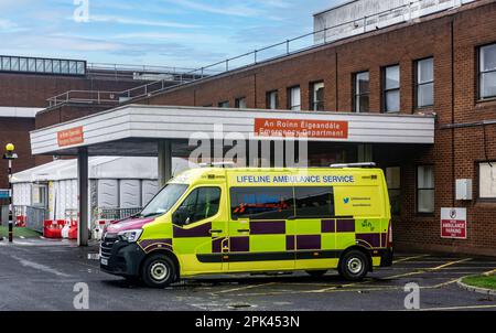 Die Notaufnahme des Beaumont Krankenhauses in Dublin, Irland. Stockfoto