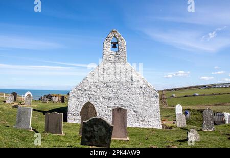 Eglwys Grog Holy Cross Church Mwnt Bay Pembrokeshire West Wales Stockfoto