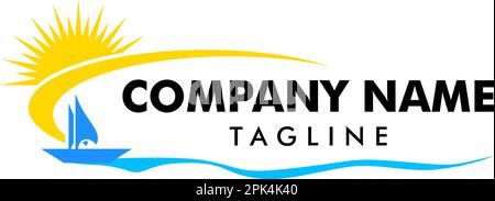 Segelboot-Logo, Segellogo-Vektorsymbole Stock Vektor