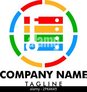 Design-Element Für Server Key-Symbol-Logo Stock Vektor