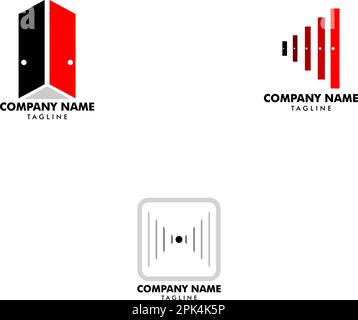 Vektorabbildung für Türlogo Stock Vektor