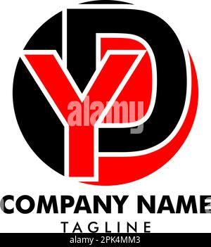 Ursprüngliches Design der YD-Logovorlage für Letter Stock Vektor