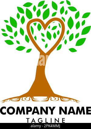 Love Tree Logo-Design Stock Vektor